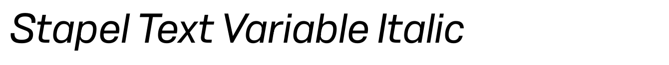 Stapel Text Variable Italic